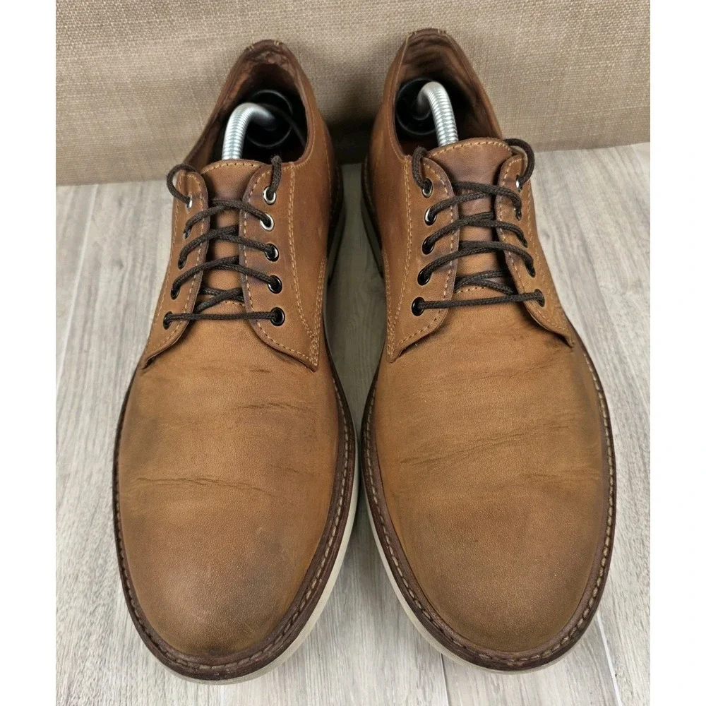 Frye Murray Tan Nubuck Leather Lace-Up Plain Toe Oxford Shoes Men's Size 10.5